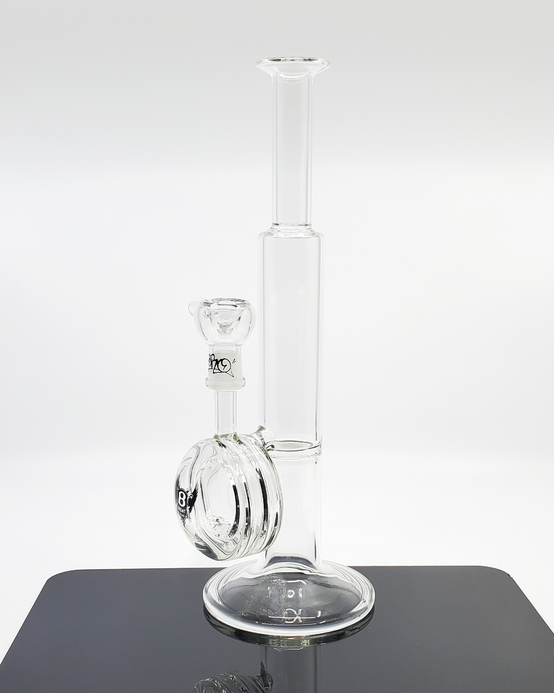 12 Inch Straight Tube Bong - Bent Glass. Durable glass water pipe with a 14MM male joint and 14MM female slide. 2-hole bubble perc for smooth, cool hits.