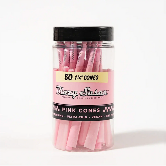 Blazy Susan - Pink Pre Rolled Cones 50ct Jar