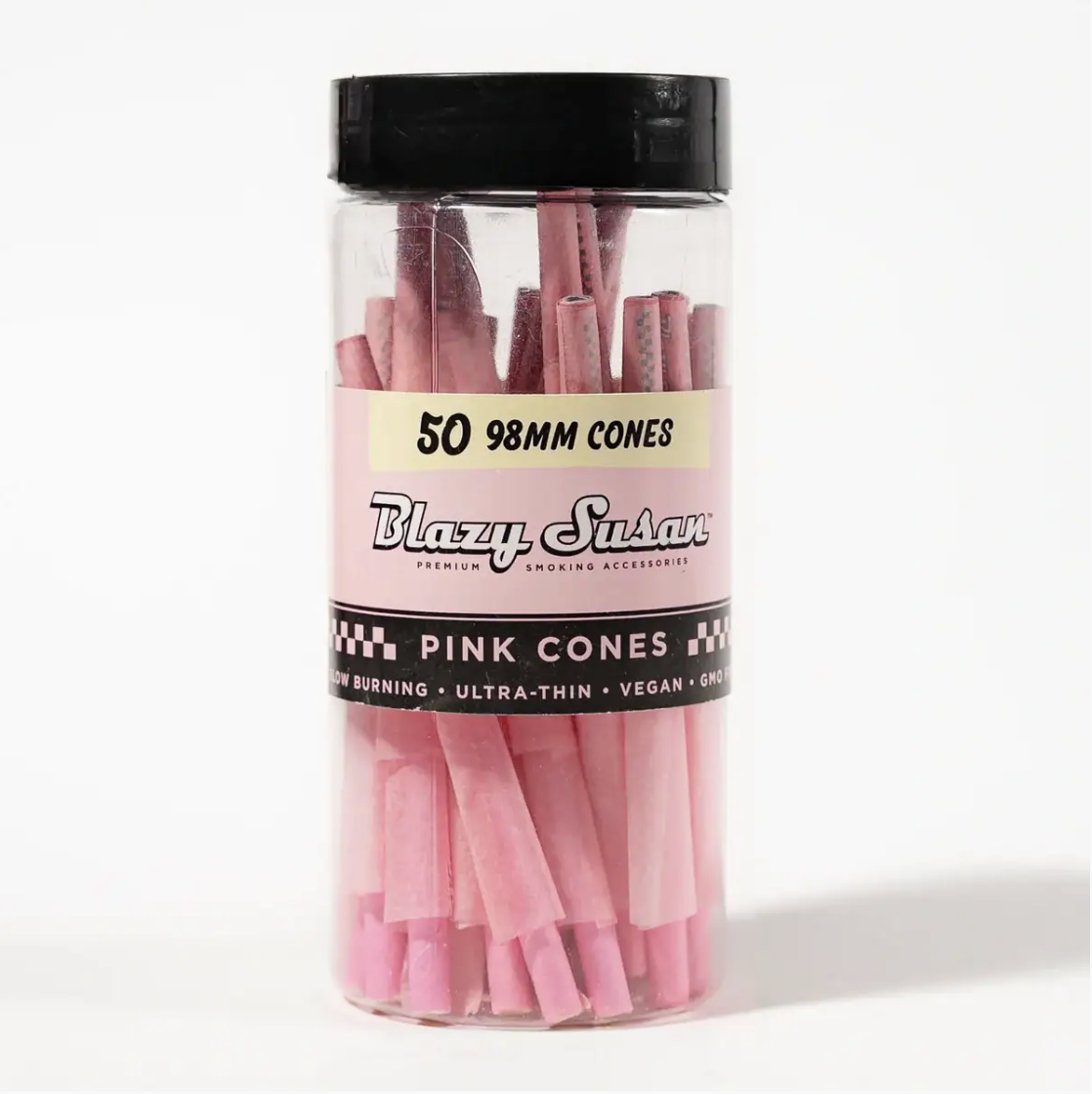 Blazy Susan - Pink Pre Rolled Cones 50ct Jar