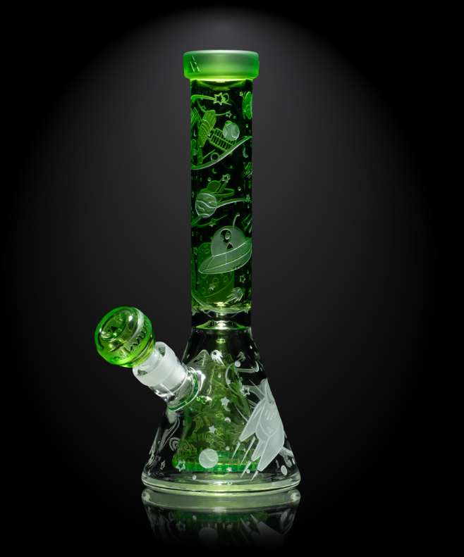 Milkyway Glass - Space Odyssey in 3D 11" Slime Beaker Bong with Collins Perc