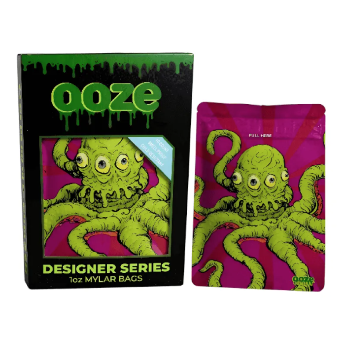 Ooze Octo Designer Series 1oz Mylar Baggies – 10ct Pack