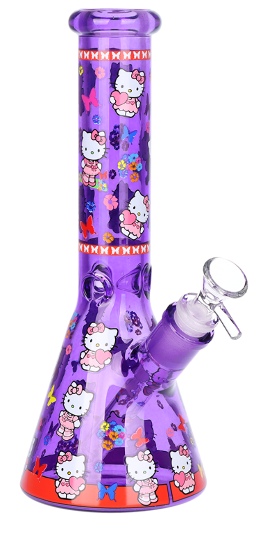 Hi Kitty Neon Beaker Glass Water Pipe