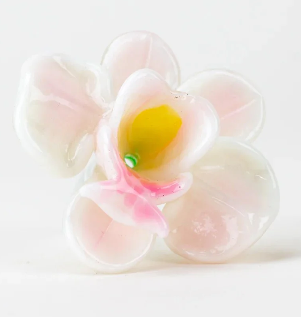 Empire Glassworks Orchid Flower Bowl Piece
