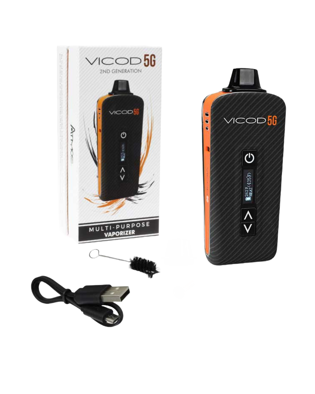 Atmos Vicod 5G Vaporizer - Compact Dry Herb & Concentrate Vape with Pr HG Atmos Vicod 5G Vaporizer - Compact Dry Herb & Concentrate Vape with Pr HG