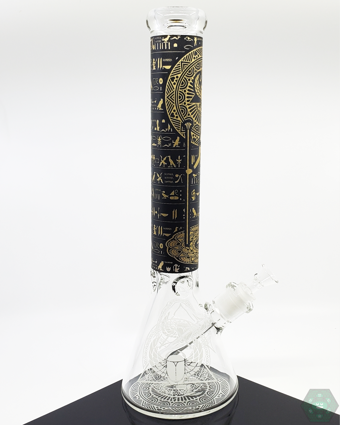 BSG 15.5” Egyptian Beaker, ideal for collectors and users who enjoy artful, functional glassware with an Egyptian theme.