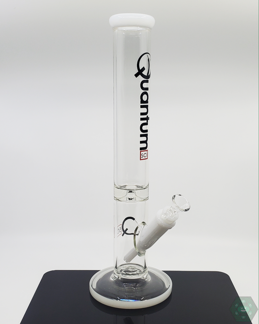Quantum Sci Glass - 16" 9MM Straight Tube (White)