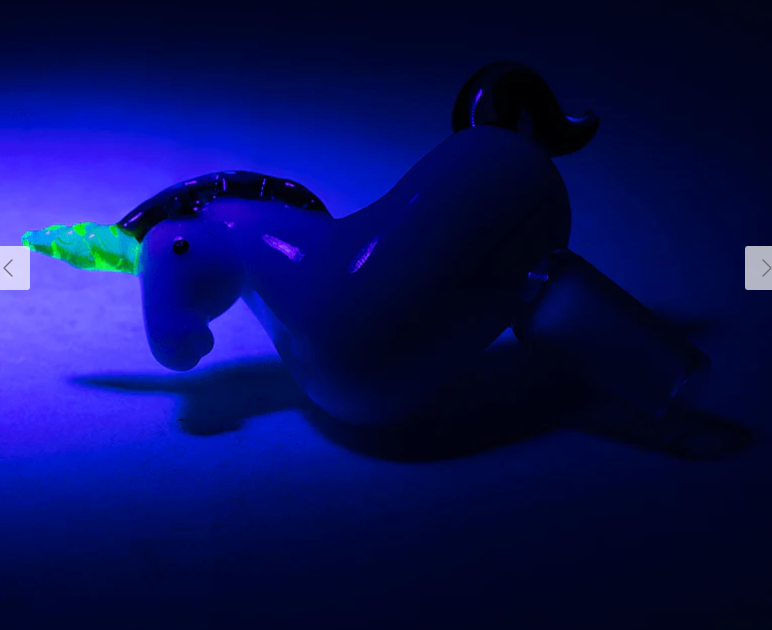 Empire Glassworks UV Reactive Unicorne Bowl Piece