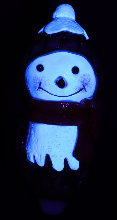 Snowman Enamel Resin Sculpted Glass Spoon Pipe