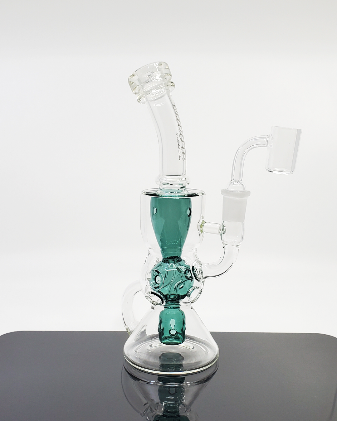 Encore Glass 9-inch Fab Incycler featuring a Faberge-inspired design, providing smooth hits with efficient recycling for cleaner filtration