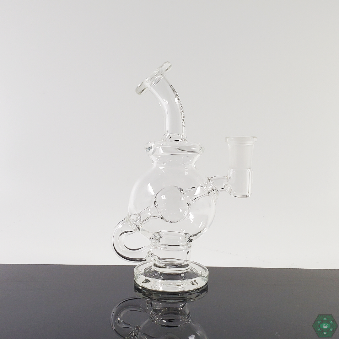 Encore Glass Micro Ball Rig with unique ball design, combining style and function for a smooth smoking experience ideal for enthusiasts
