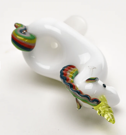 Empire Glassworks UV Reactive Unicorne Bowl Piece
