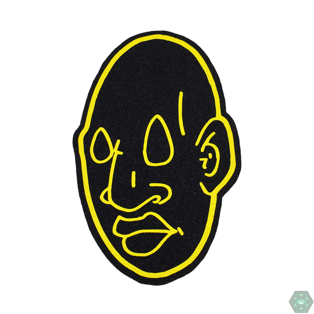 Mood Mats 11.5-inch Mr. Voorhees premium heat-resistant mat made from recycled neoprene, providing glass protection with a non-slip surface for secure dabbing sessions