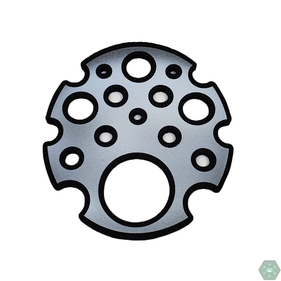 Mood Mats 8” Swiss Perc non-slip glassware mat with a modern percolator-inspired design, made from sustainable materials for stylish and functional protection.