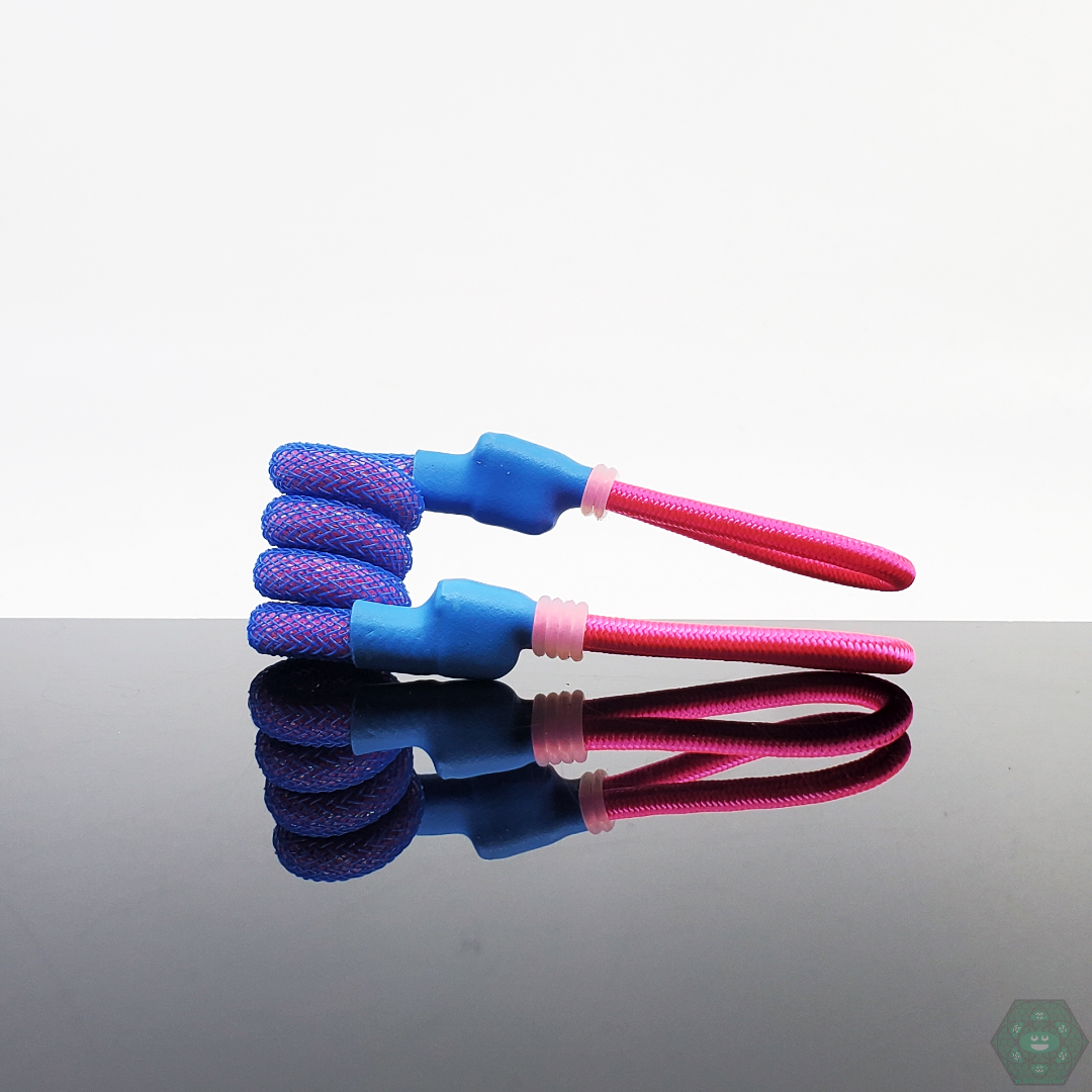 Tuff Tethers - Premium Original Coil Tether (Mesh Added). Fits Puffco Peak + Peak Pro V1 & V2. Fits Any Cap w/ Adjustable Rubber Bands. @Tufftethers