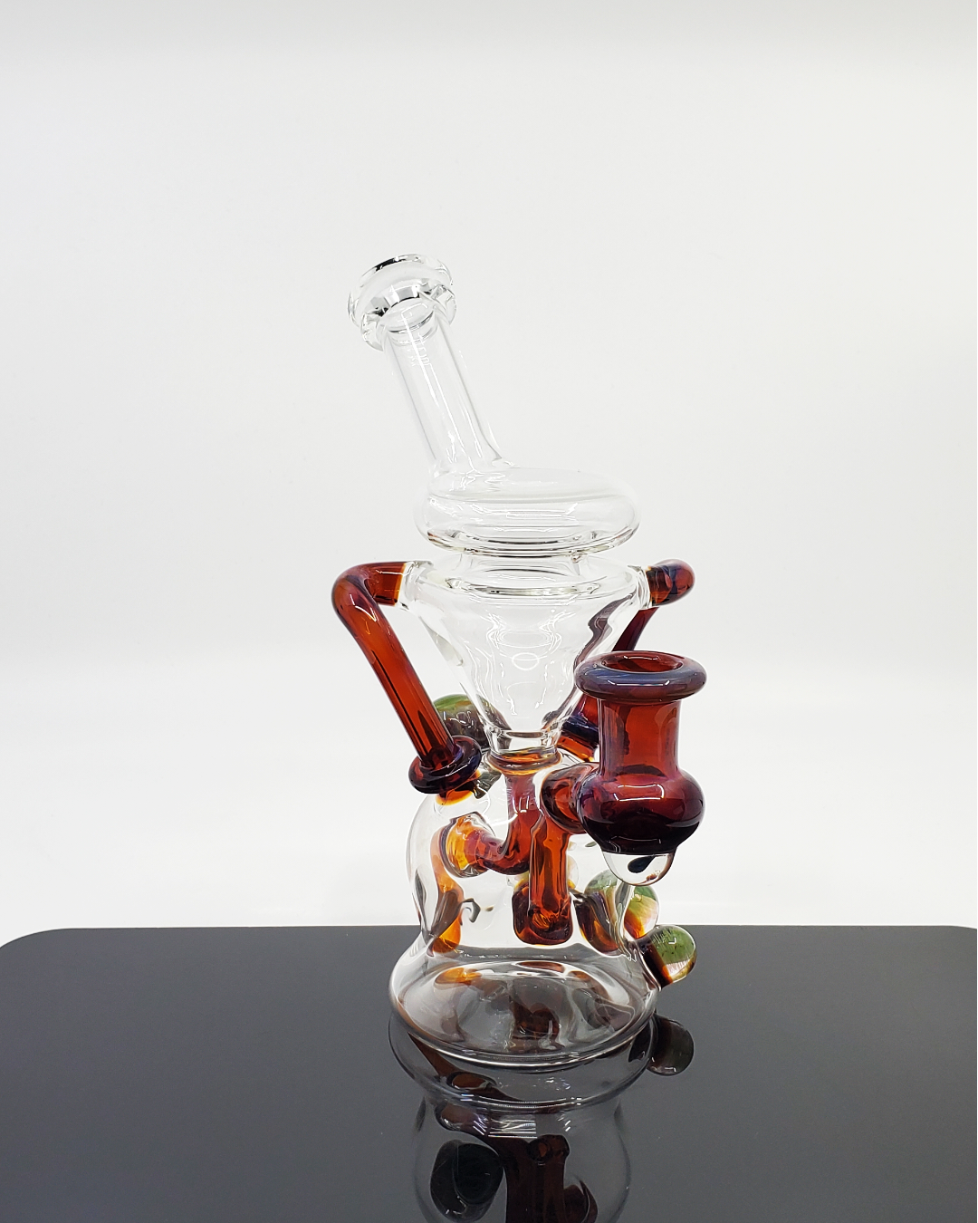 Zaks Glass Half Color Klein Recycler | Unique Design with Bold Color Accents and Precise Function for Style-Conscious Dabbers