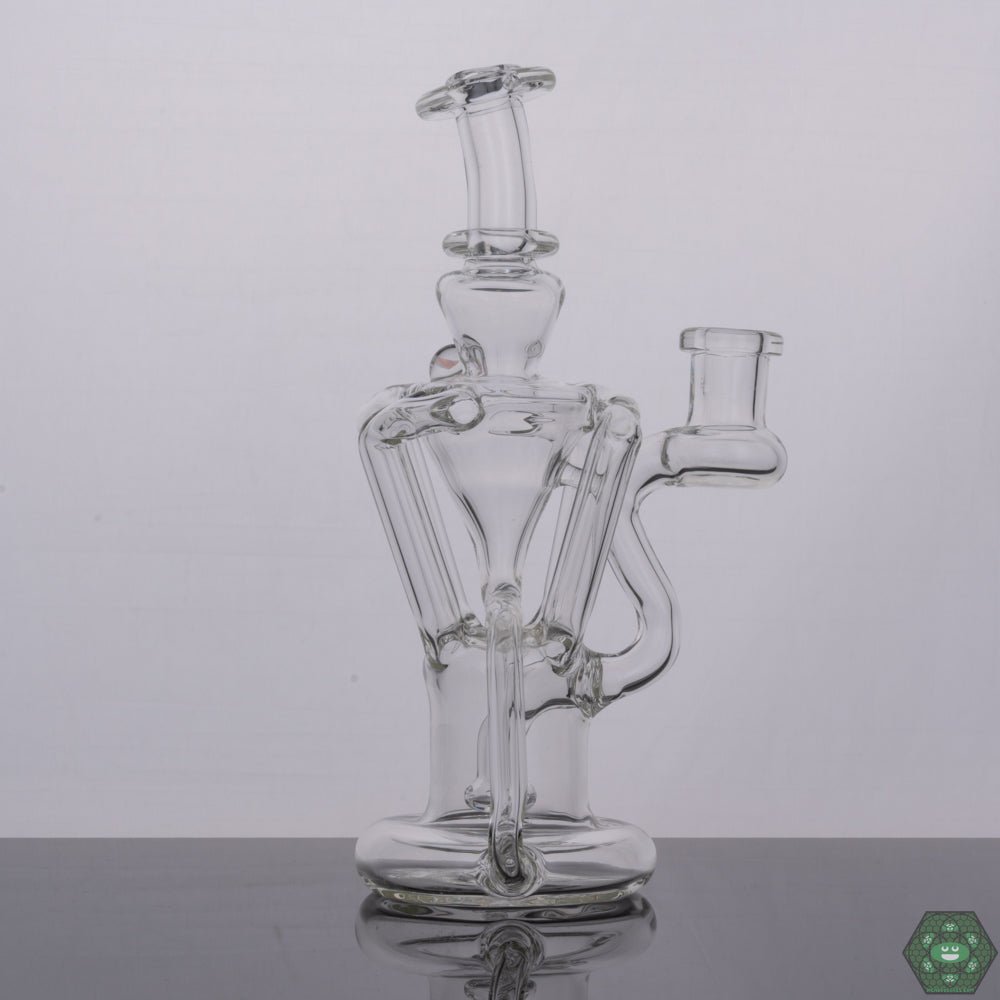 Clear Glass Recycler: This Spunout Glass recycler features a clean and minimalistic design, showcasing the intricate workings of the internal recycling system.