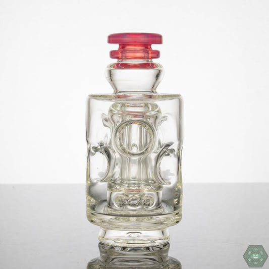 Compact Percolator Puffco Attachment: Enhance your Puffco sessions with the G.D Glass Straight Fab Attachment, a compact design featuring a 3-hole percolator for smooth filtration and improved flavor, ideal for discerning concentrate users.