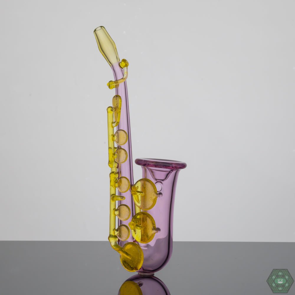 Etai Glass Pipe: This Saxlock Sherlock Pipe is a testament to Etai Glass's artistry and craftsmanship in creating unique and functional glass pieces.