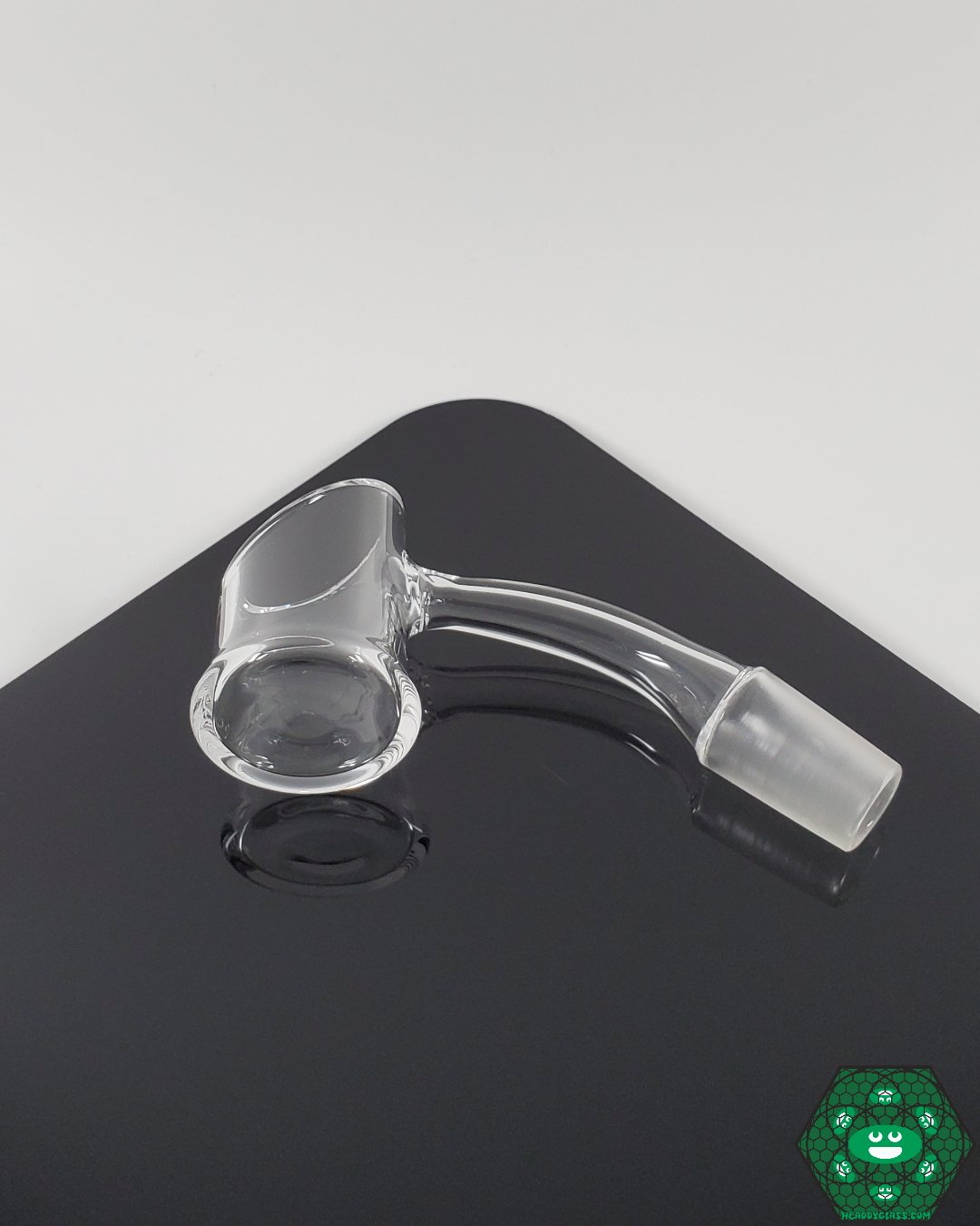 Evan Shore XL 30mm Quartz Banger featuring a slanted top, designed for efficient heat control and smooth dabbing sessions.