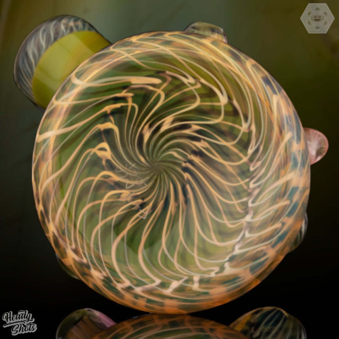 F Time Glass - Green & White Tube - @Ftimeglass - HG