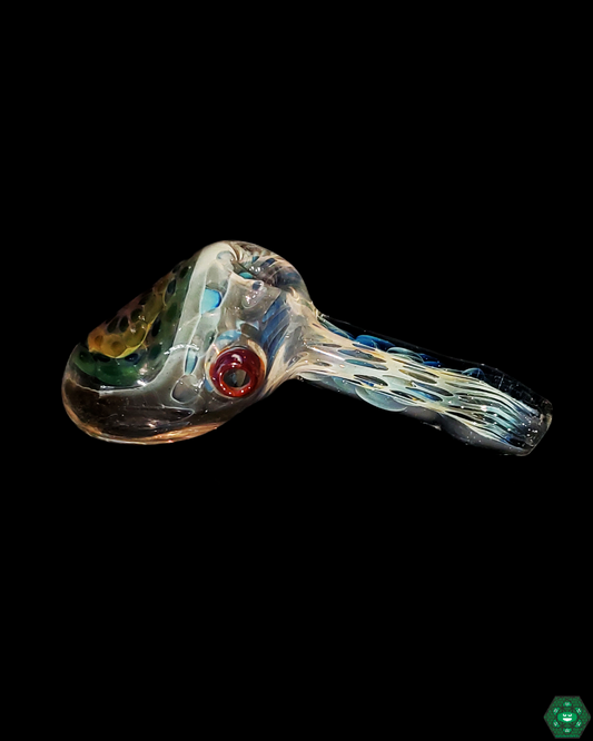 Fumed Glass Bubbler, a premium handmade glass piece featuring unique color shifts and superior craftsmanship