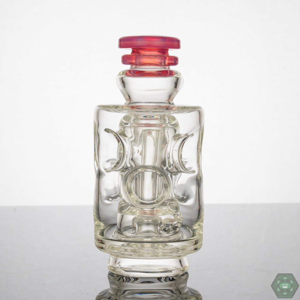 G.D Glass Straight Fab Puffco Attachment, featuring a compact percolator design with a 3-hole percolator for smooth filtration and enhanced