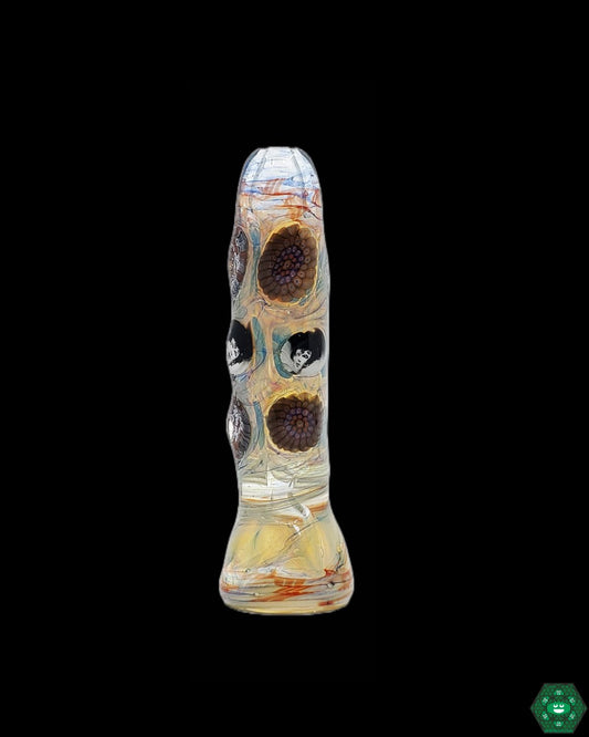 J Kelly Onies, a premium handmade glass chillum designed for portability and a smooth smoking experience.