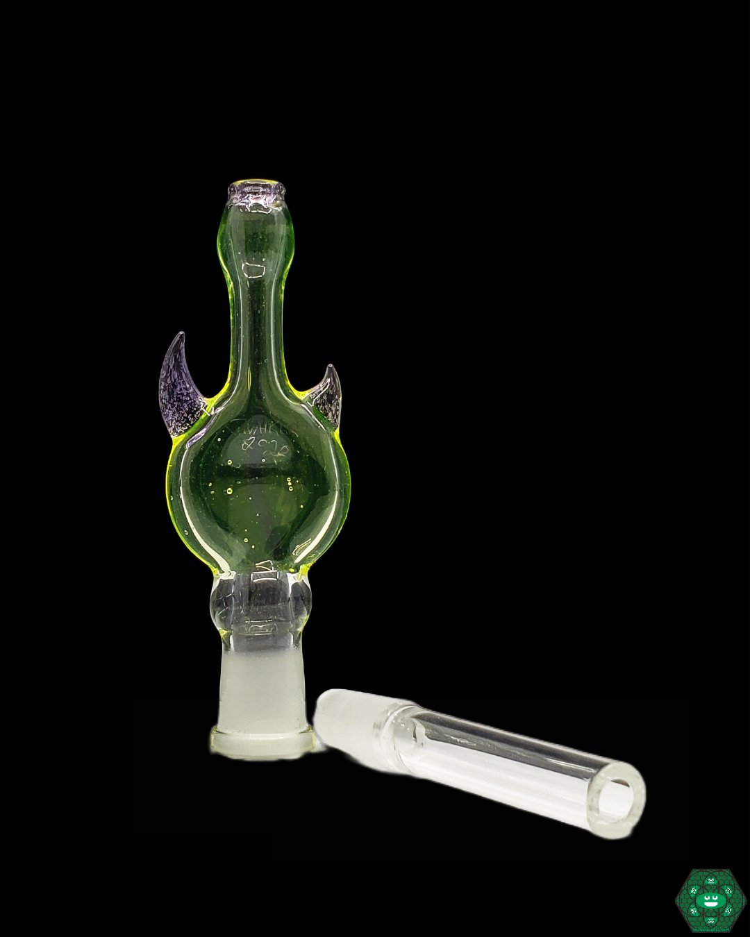 Jon E. Walker Illuminati Nectar Collector – UV-reactive glass tool for handling concentrates with a distinctive, eye-catching design.