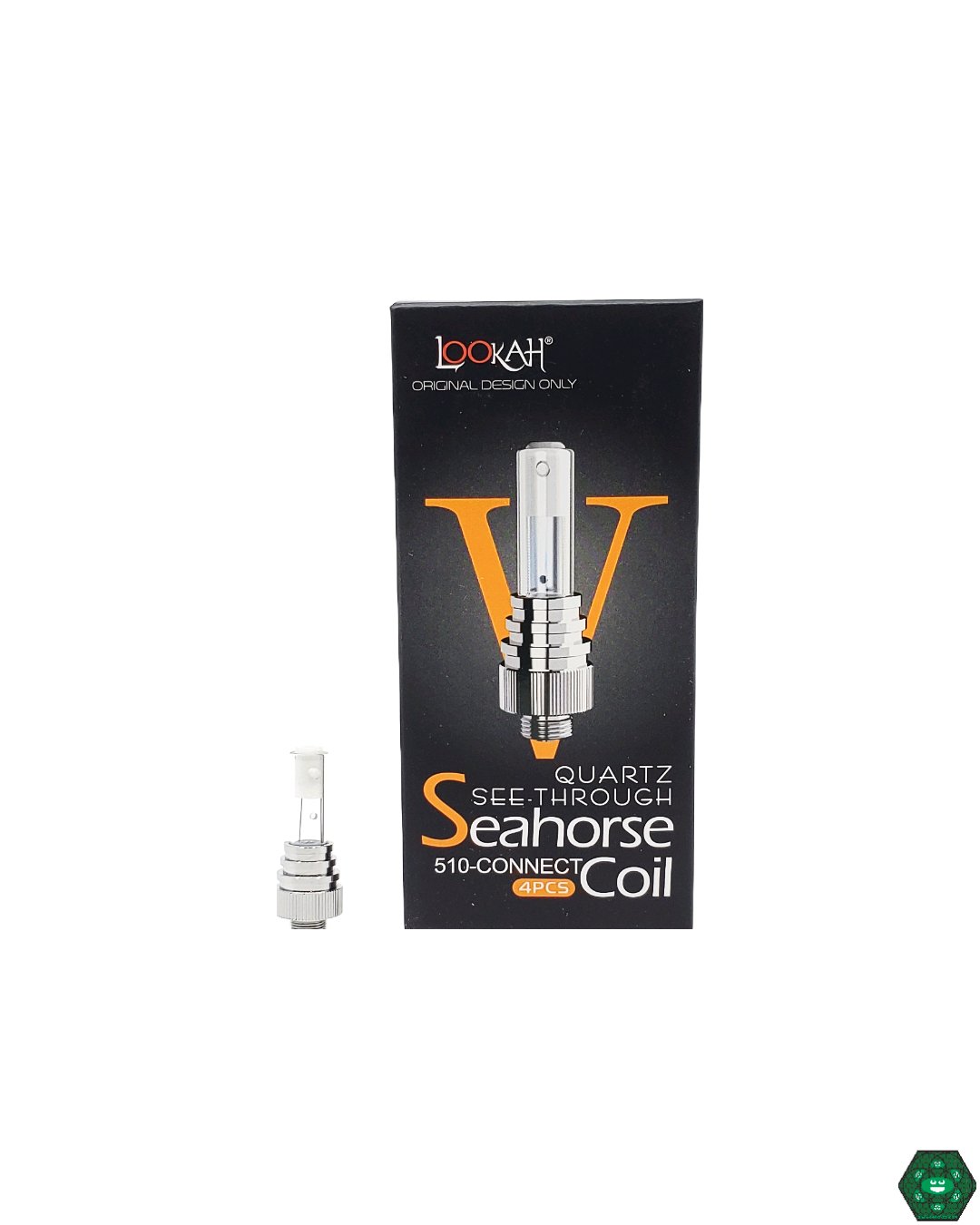 Lookah Seahorse - See Through Quartz Coils (Single), replacement quartz coils for the Lookah Seahorse, offering a clear view of your dabbing experience.