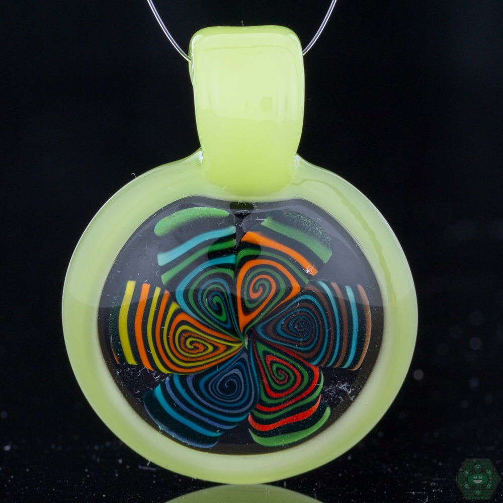 Moneybag Pendant #2 by Just Another Glass Blower – Detailed wearable art with a unique moneybag design, perfect for collectors and enthusiasts.