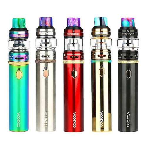 Voopoo Caliber Kit, a sleek and powerful vape pen kit designed for on-the-go use, featuring a built-in 3000mAh battery for long-lasting performance, up to 110W output for powerful vaping sessions, compatibility with a range of coils for versatile use, and a sleek, ergonomic design for comfort and portability.