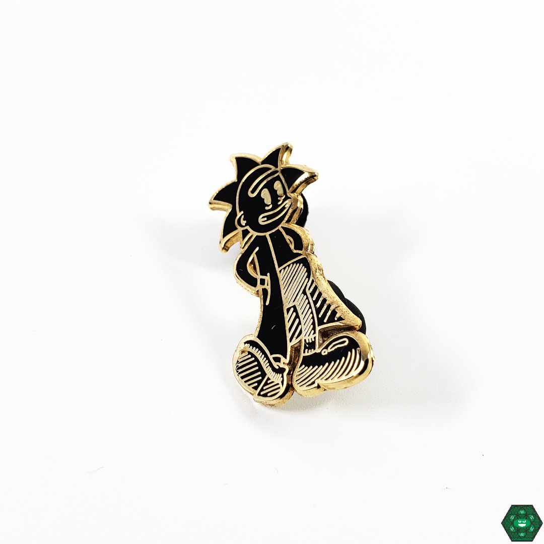 Rick Toon Enamel Pin, a bold and unique collector’s accessory crafted with durable enamel, perfect for jackets, hats, or bags.