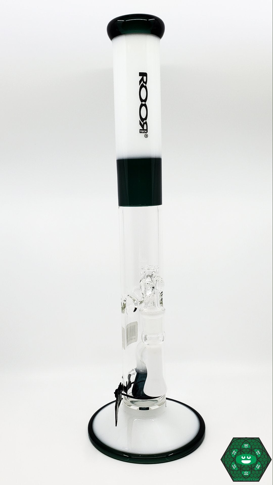 ROOR TECH - 18" Straight 50×5 (Trans Green & White) - @Roorglass - HG