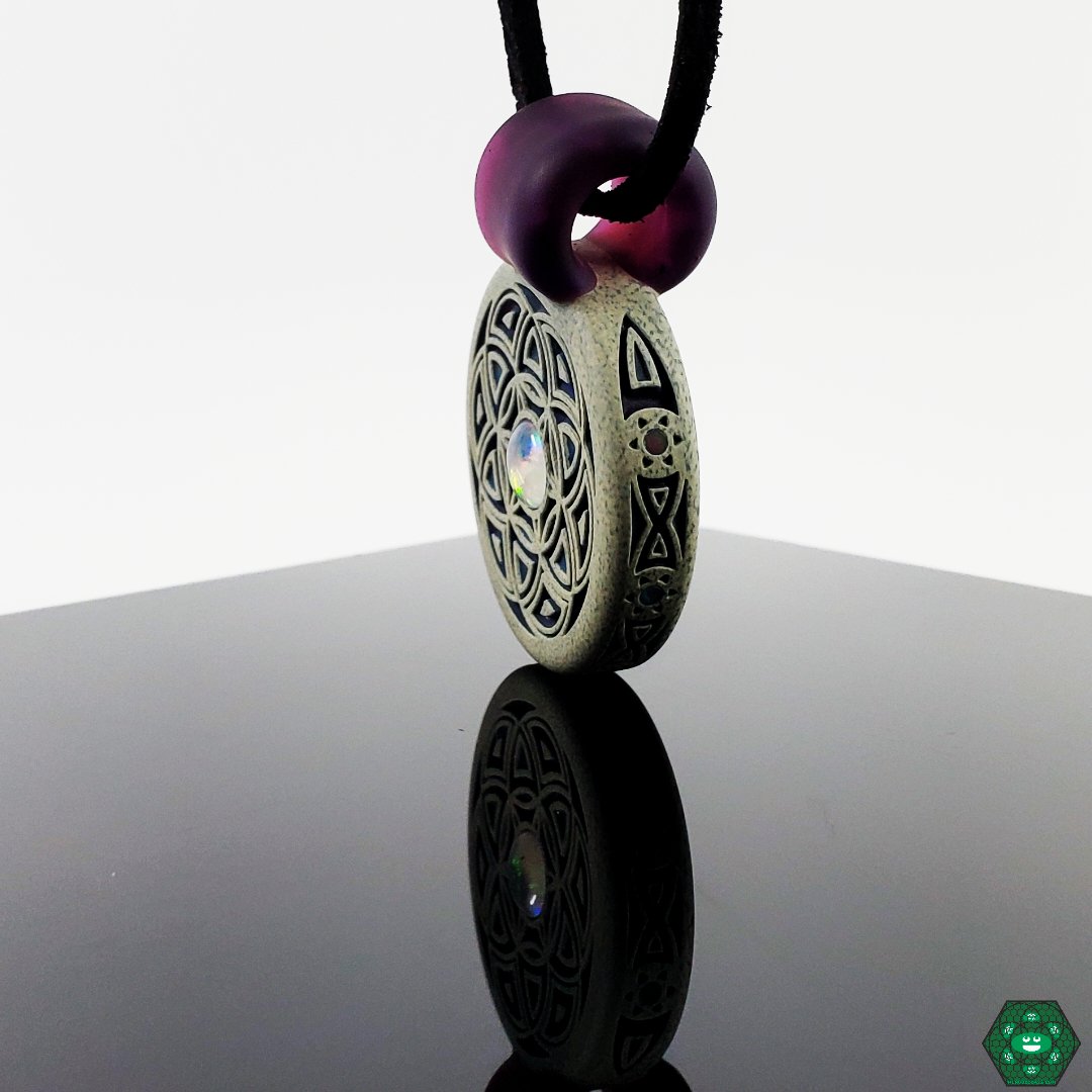 Wearable Art Glass Pendant: The Glass Maze Pendant #3 is not only beautiful but also a functional piece of art, perfect for adding a touch of personal style to any outfit.