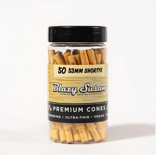Blazy Susan - Unbleached Pre Rolled Cones 50ct Jar