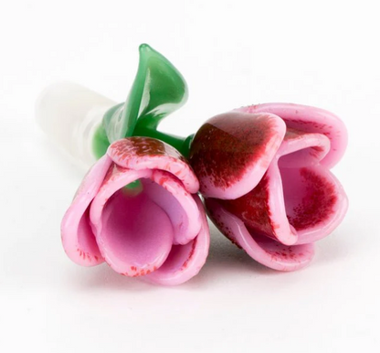 Empire Glassworks Strawberry Cream Tulip Bowl Piece