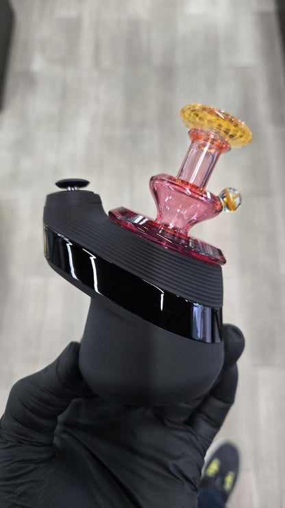 Gatez Glass - Gold Ruby Dry Top Puffco Peak/Pro Attachment