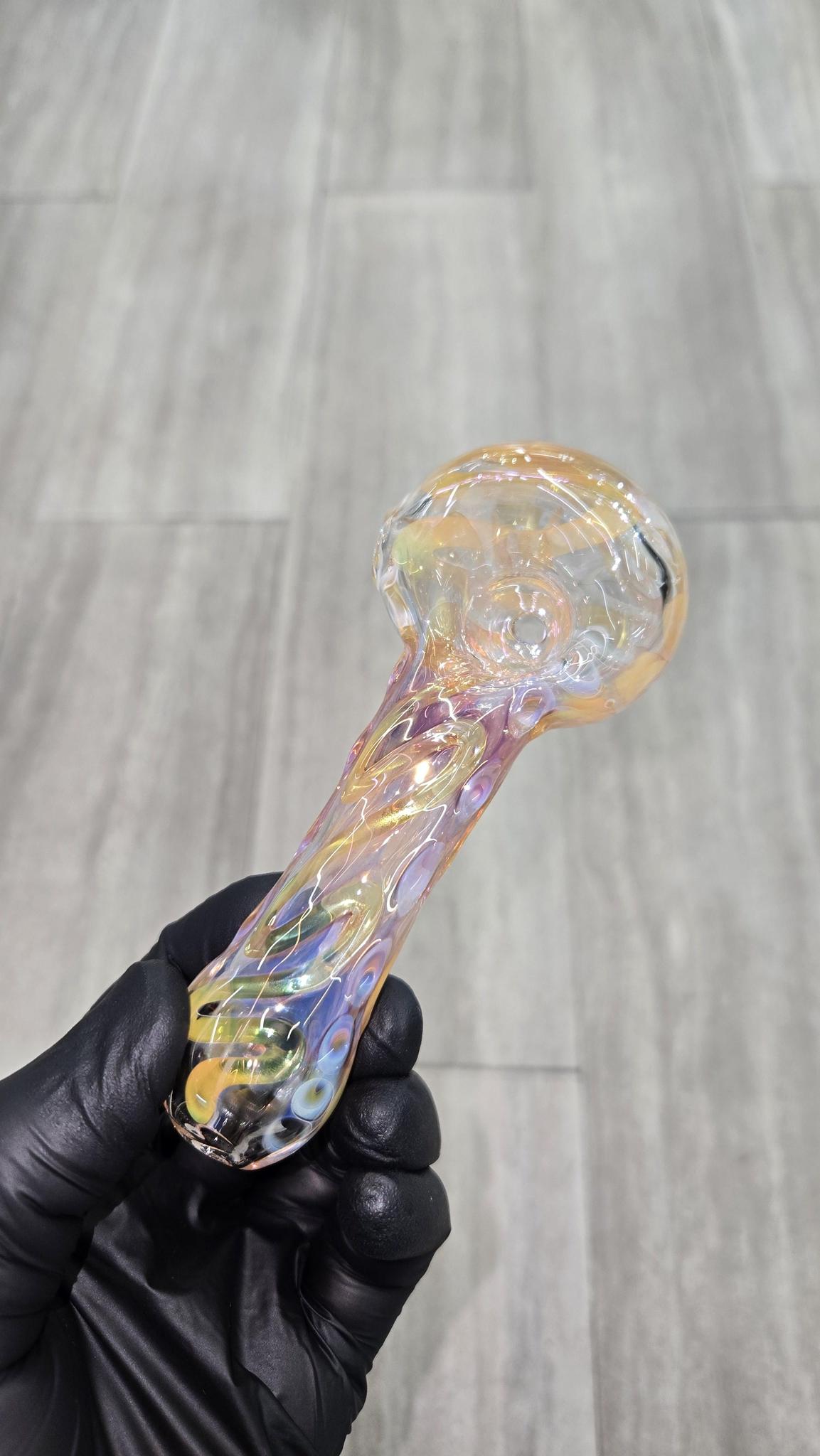 Izlow Glass - Fumed Lines Handpipe