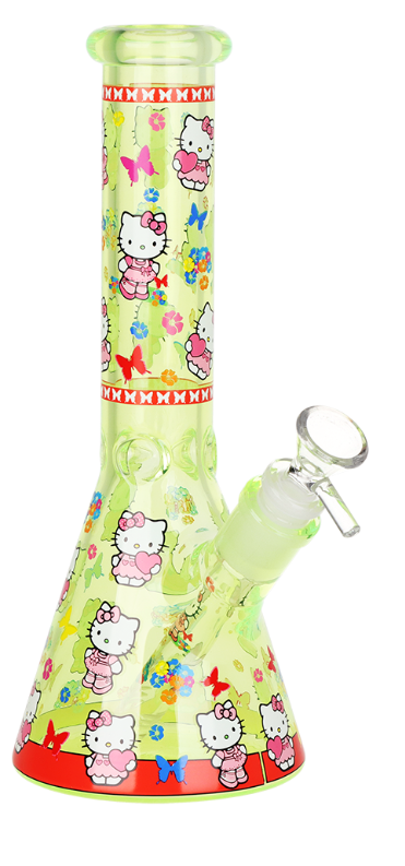 Hi Kitty Neon Beaker Glass Water Pipe