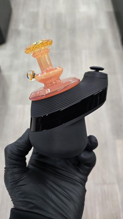 Gatez Glass - Orange Rainbow X Satin Dry Top Puffco Peak/Pro Attachment