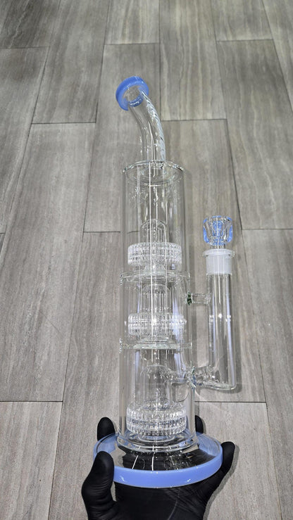 Monark Glass - 17" Triple Decker Matrix Perc Straight Tube