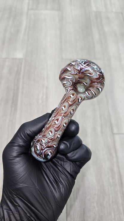 Izlow Glass - Sage Peacock Handpipe