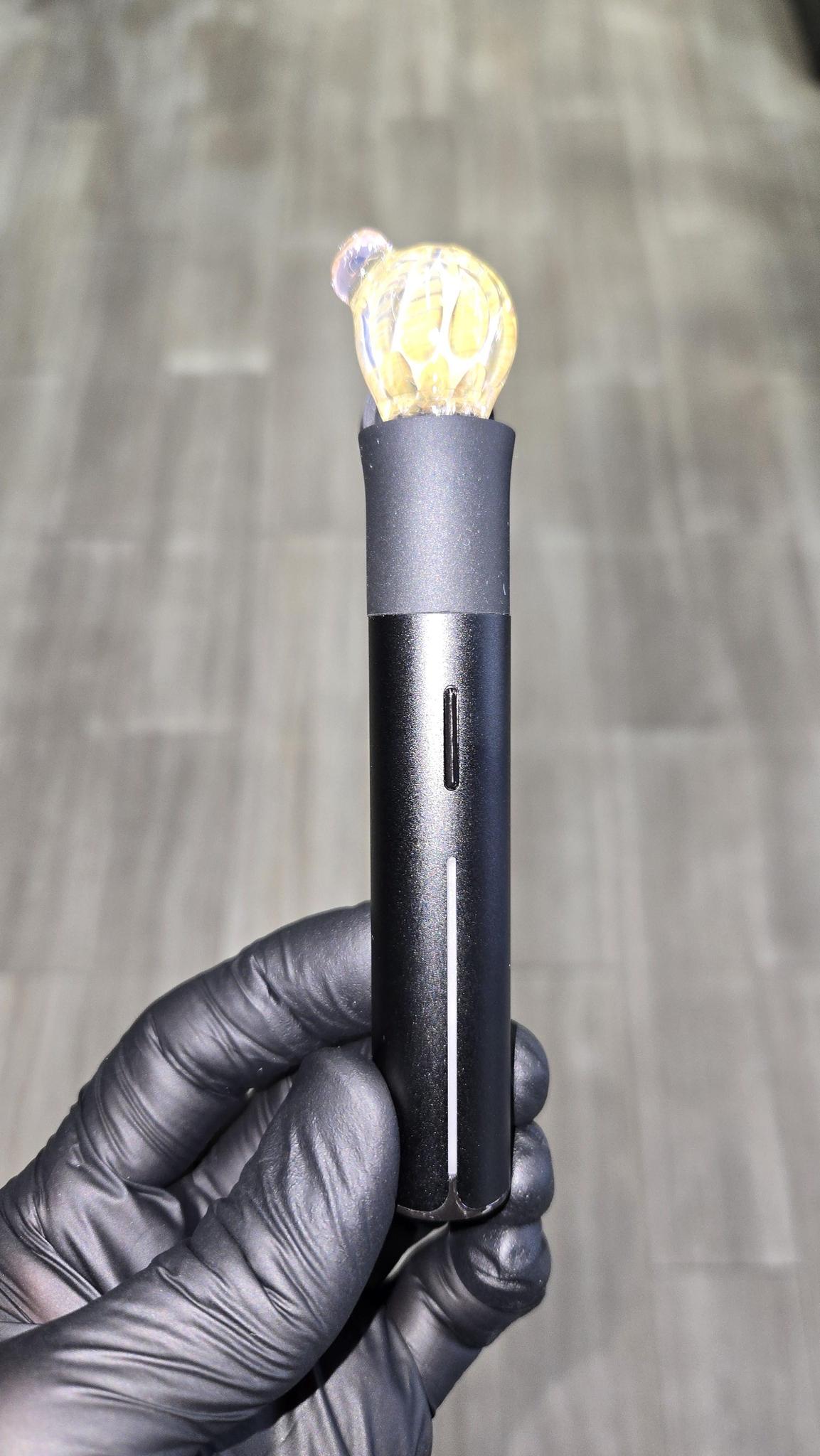 Soft Spoken Glass - Gold & Silver Fume Pivot Top