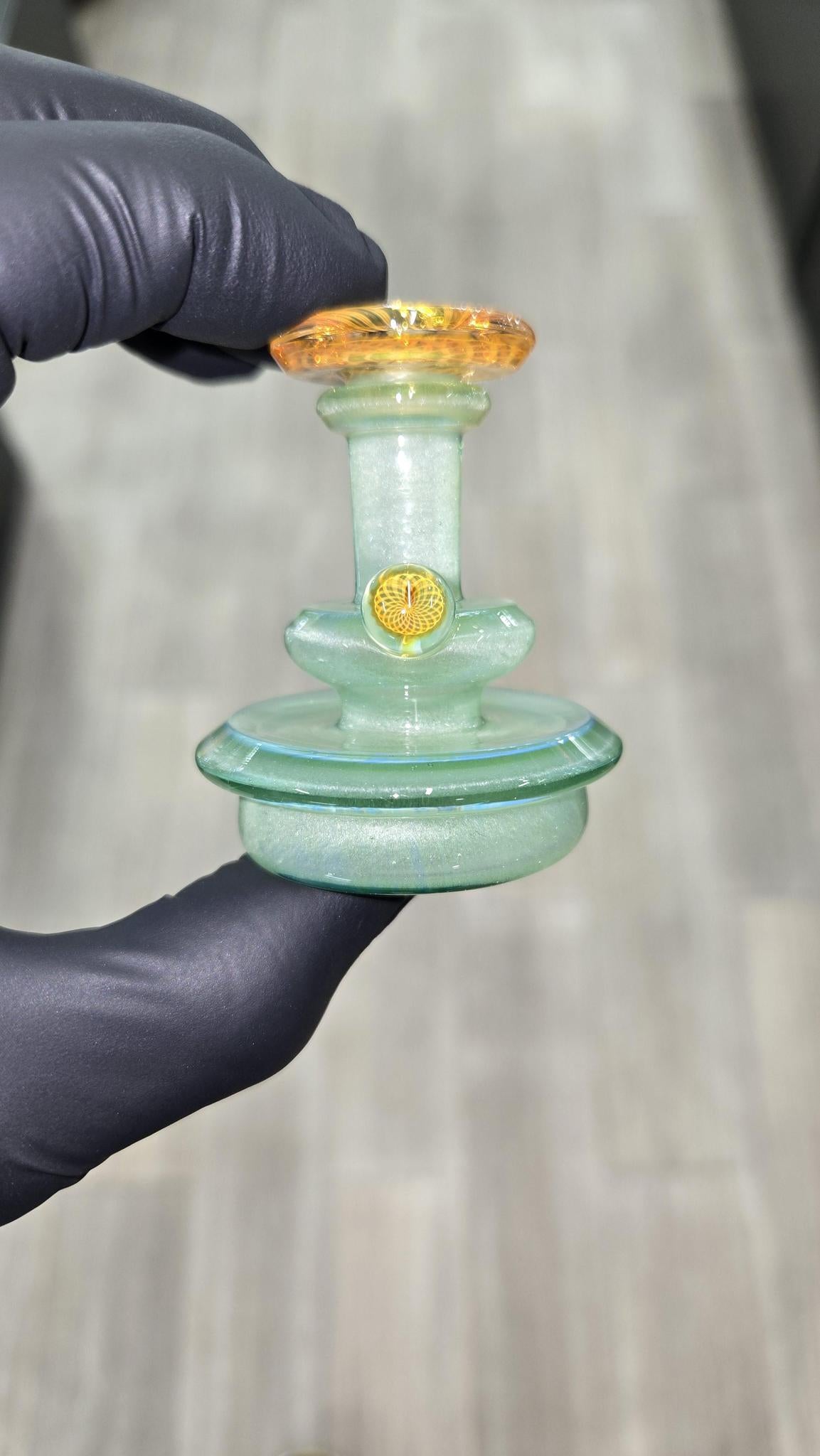 Gatez Glass - Green Energy X Satin Dry Top Puffco Peak/Pro Attachment