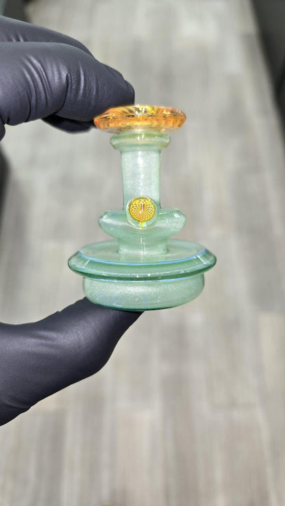 Gatez Glass - Green Energy X Satin Dry Top Puffco Peak/Pro Attachment