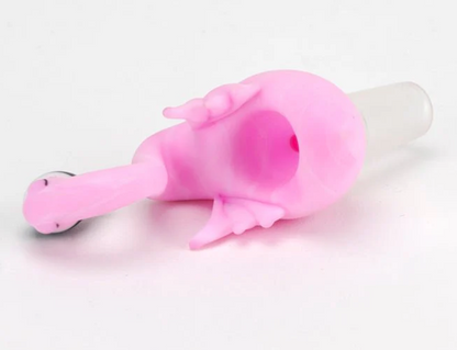 Empire Glassworks Frosted Pink Flamingo Bowl Piece