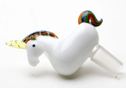 Empire Glassworks UV Reactive Unicorne Bowl Piece
