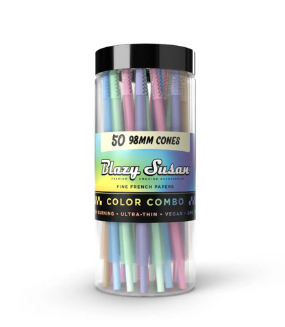 Blazy Susan - Color Combo Pre Rolled Cones 50ct Jar