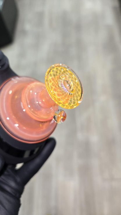 Gatez Glass - Orange Rainbow X Satin Dry Top Puffco Peak/Pro Attachment