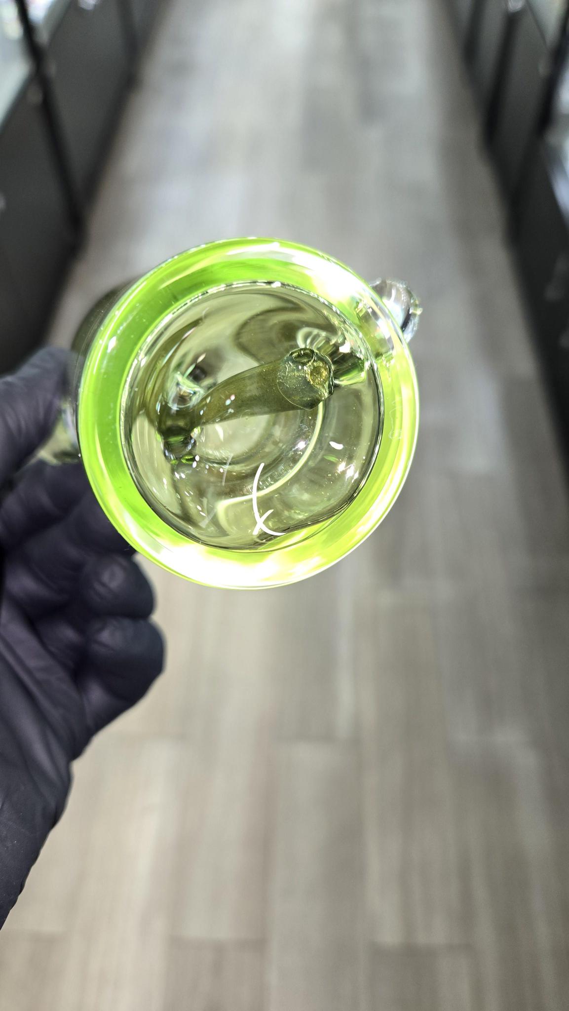 The Glass Mechanic - Crippy & Yellow Jacket Encased Opal Sake Bottle